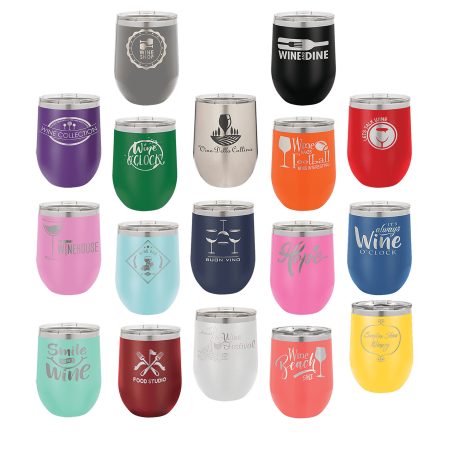 Polar Camel 12 oz. Vacuum Insulated Stemless Wine Tumbler Sample Set