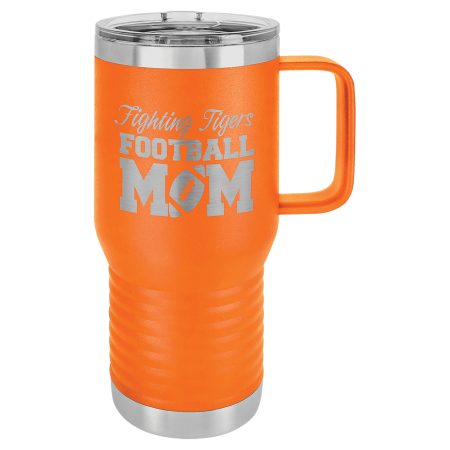 Polar Camel 20 oz. Orange Vacuum Insulated Travel Mug with Slider Lid