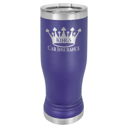 Polar Camel 14 oz. Purple Pilsner Tumbler with Standard Lid