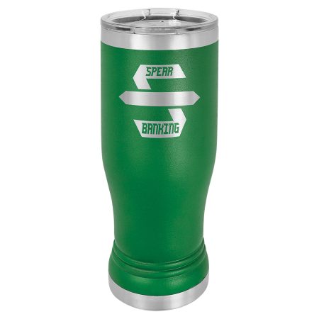 Polar Camel 14 oz. Green Pilsner Tumbler with Standard Lid