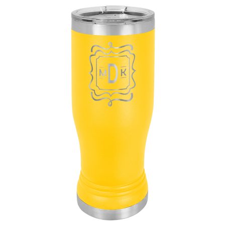 Polar Camel 14 oz. Yellow Pilsner Tumbler with Standard Lid