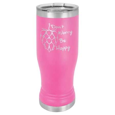Polar Camel 14 oz. Pink Pilsner Tumbler with Standard Lid