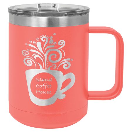 Polar Camel 15 oz. Coral Vacuum Insulated Mug with Slider Lid