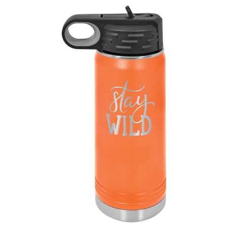 Polar Camel 20 oz. Orange Water Bottle