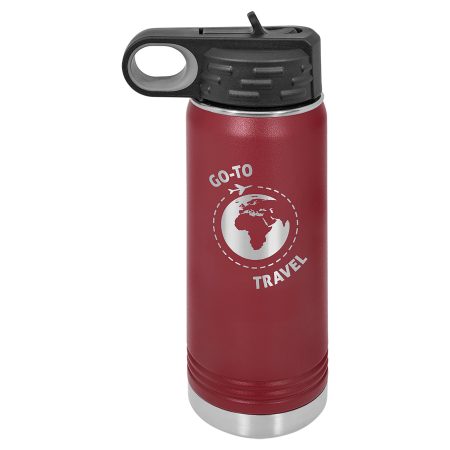 Polar Camel 20 oz. Maroon Water Bottle
