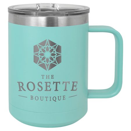 Polar Camel 15 oz. Teal Vacuum Insulated Mug with Slider Lid