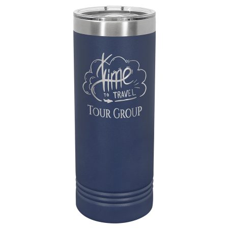 Polar Camel 22 oz. Navy Blue Skinny Tumbler with Slider Lid