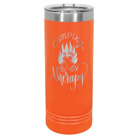 Polar Camel 22 oz. Orange Skinny Tumbler with Slider Lid