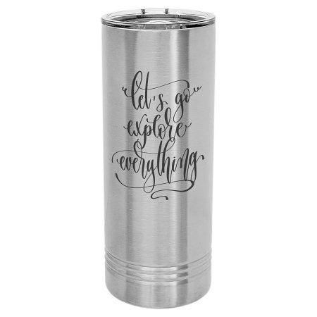 Polar Camel 22 oz. Stainless Steel Skinny Tumbler with Slider Lid