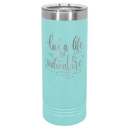 Polar Camel 22 oz. Teal Skinny Tumbler with Slider Lid