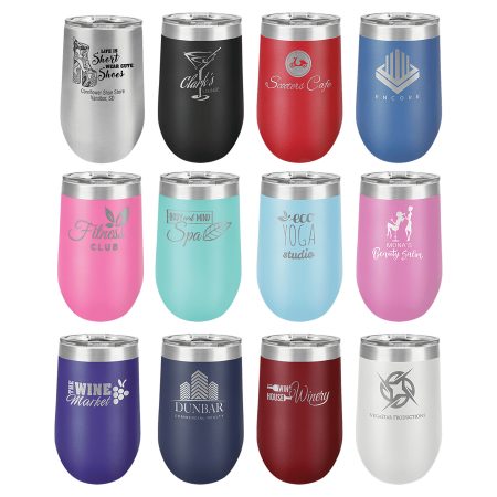 Polar Camel 16 oz. Vacuum Insulated Stemless Tumbler w/Lid Sample Set