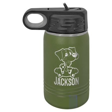 Polar Camel 12 oz. Olive Green Water Bottle