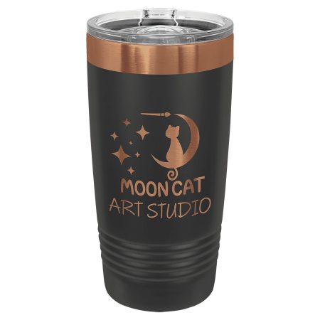 Polar Camel 20 oz. Black/Rose Gold Ringneck Tumbler