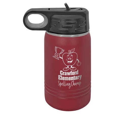 Polar Camel 12 oz. Maroon Water Bottle