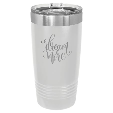 Polar Camel 20 oz. White Ringneck Tumbler with Slider Lid