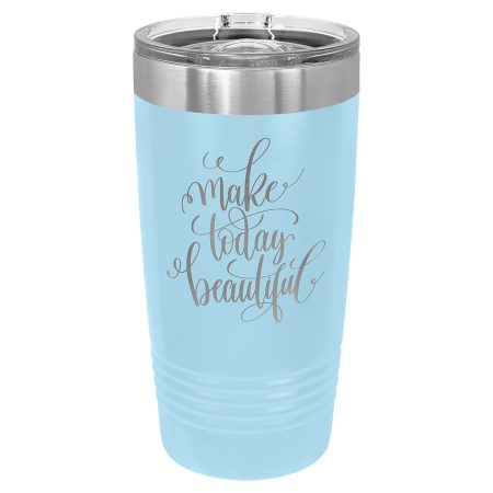 Polar Camel 20 oz. Light Blue Ringneck Tumbler with Slider Lid
