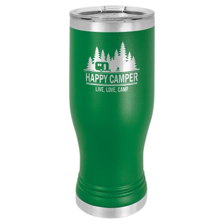 Polar Camel 20 oz. Green Pilsner Tumbler with Standard Lid