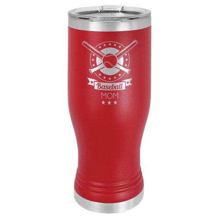 Polar Camel 20 oz. Red Pilsner Tumbler with Standard Lid