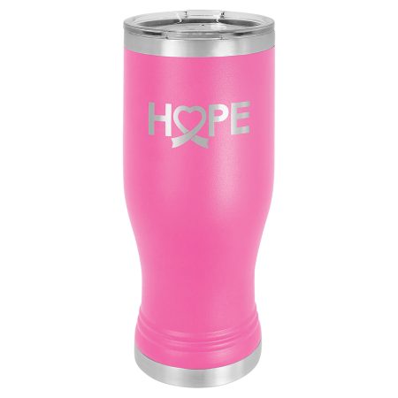 Polar Camel 20 oz. Pink Pilsner Tumbler with Standard Lid