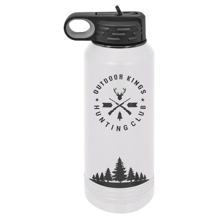 Polar Camel 32 oz. White/Ghost Black Water Bottle