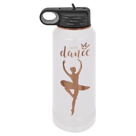 Polar Camel 32 oz. White/Rose Gold Water Bottle