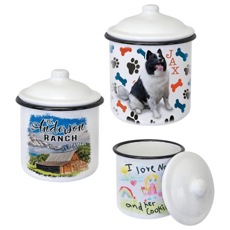 Sublimatable White/Black Canister with Lid Sample Set