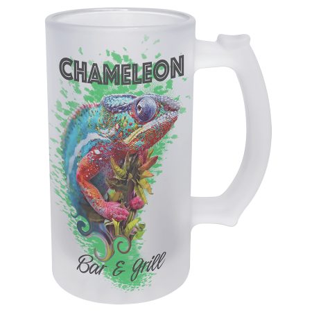 16 oz. Sublimatable Frosted Beer Glass with Handle