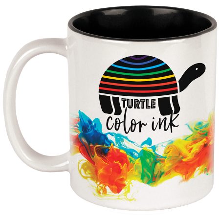 11 oz. White/Black Sublimatable Ceramic Mug