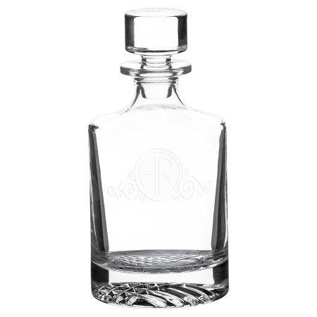 Polar Camel 850 mL Round Glass Decanter in Black Gift Box with Printed Paper Sleeve
