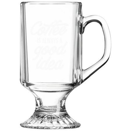 Polar Camel 10 oz. Clear Footed Coffee Mug