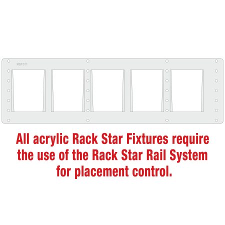 PCG116 13 3/4 oz. Double Old Fashioned Glass Rack Star Fixture-Holds 5
