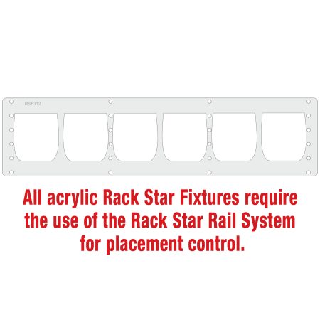 PCG117 10 oz. On The Rocks Glass Rack Star Fixture-Holds 6