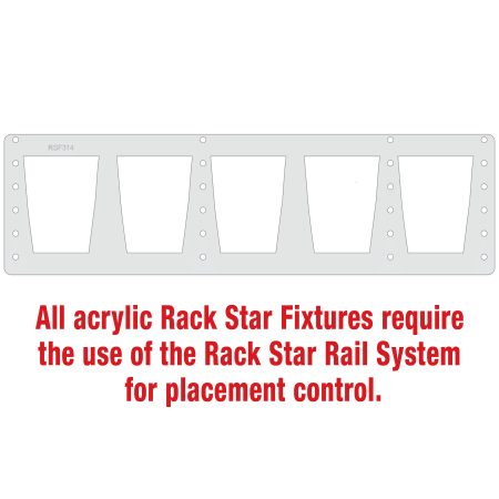 PCG119 12 oz. Double Old Fashioned Glass Rack Star Fixture-Holds 5