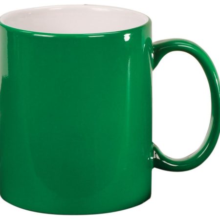 11 oz. Green Ceramic Round LazerMug