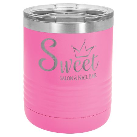 Polar Camel 10 oz. Pink Tumbler with Standard Lid