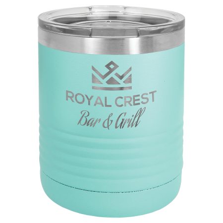 Polar Camel 10 oz. Teal Vacuum Insulated Ringneck Tumbler with Clear Lid
