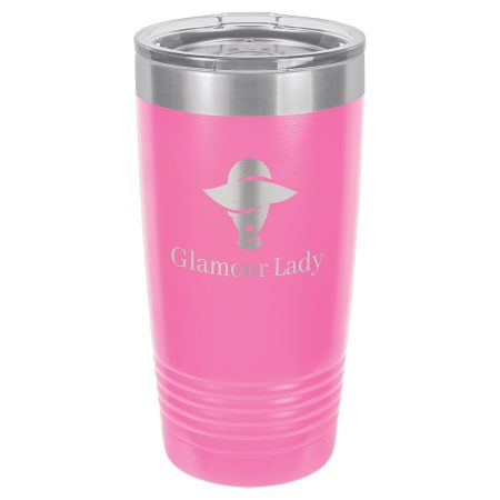 Polar Camel 20 oz. Pink Ringneck Tumbler with Standard Lid