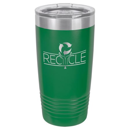Polar Camel 20 oz. Green Ringneck Tumbler with Standard Lid