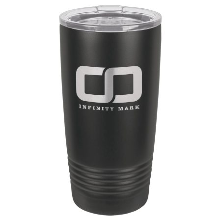 Polar Camel 20 oz. Black without Silver Ring Ringneck Tumbler with Standard Lid