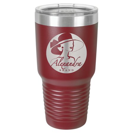 Polar Camel 30 oz. Maroon Ringneck Tumbler with Standard Lid