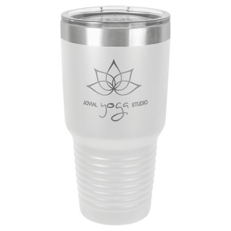 Polar Camel 30 oz. White Ringneck Tumbler with Standard Lid