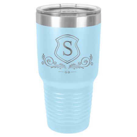 Polar Camel 30 oz. Light Blue Ringneck Tumbler with Standard Lid