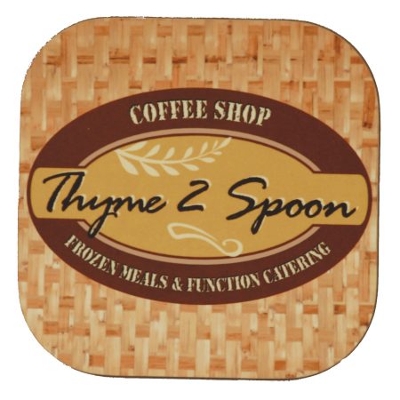 4" x 4" Gloss White Unisub MDF Square Sublimatable Coaster