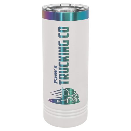 Polar Camel 22 oz. White/Prism Skinny Tumbler