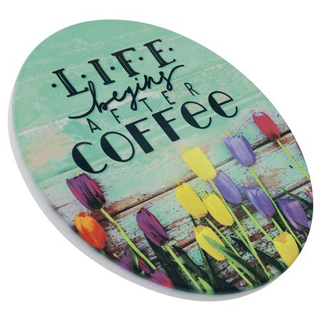 4 1/4" Sublimatable Round Sandstone Coaster