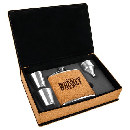 6 oz. Cork Flask Gift Set