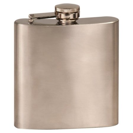 6 oz. Laserable Stainless Steel Flask