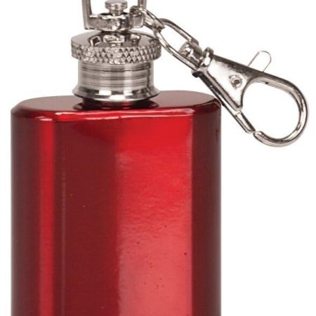 1 oz. Gloss Red Flask Keychain