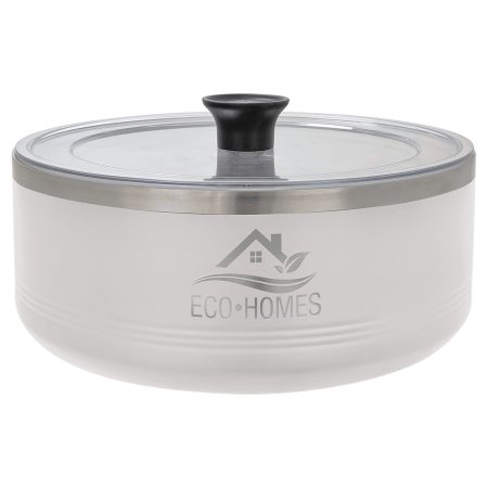 Polar Camel White 3 Quart Serving Bowl with Lid