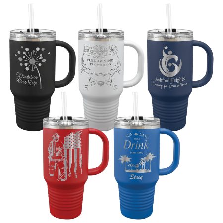 Polar Camel 32 oz. Travel Mug with Snap Lid and Straw Sample Set